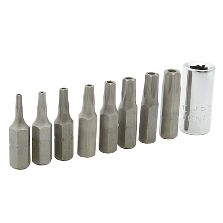 Surtek 9Piece Interchangeable Torx Bit Set PFT9